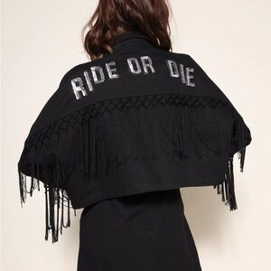 EastNWest Embellished Fringe Jacket